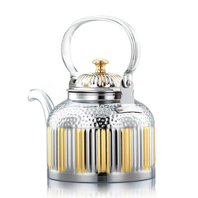 2L Stainless Steel Tea Kettle - Gold and Silver