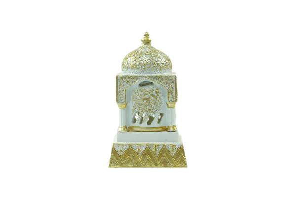 The dome incense burner is decorated with Arabic letters