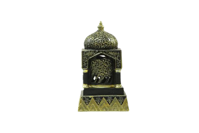 The dome incense burner is decorated with Arabic letters