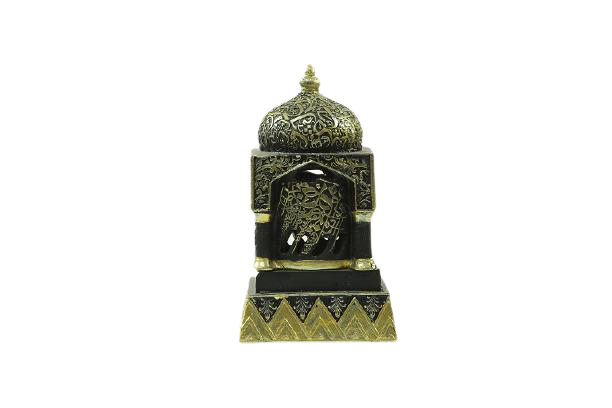 The dome incense burner is decorated with Arabic letters