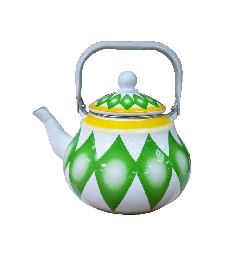 Green heritage decorated jug, 2 liters