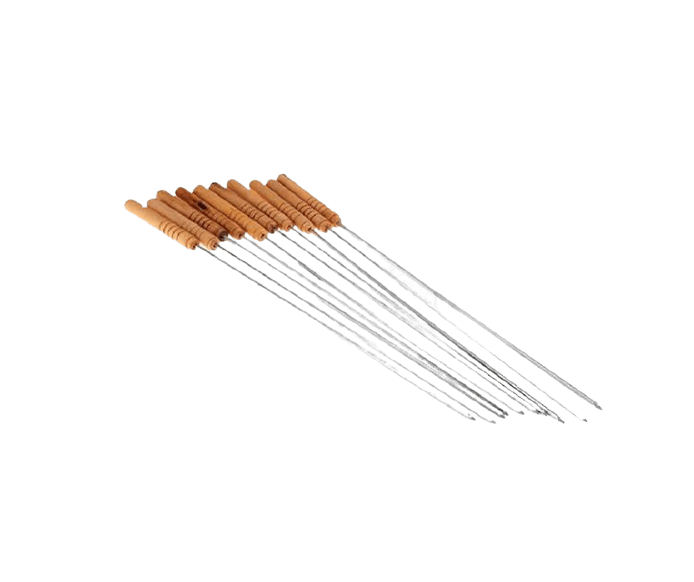 BBQ Skewers 12 Pieces - Wooden Handle 