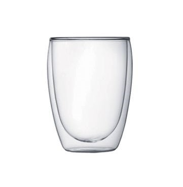 Double layer glass cup